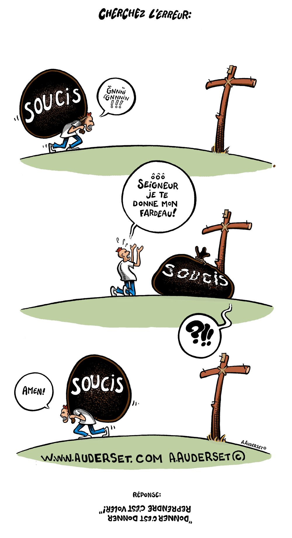 A comic about carrying one's burdens